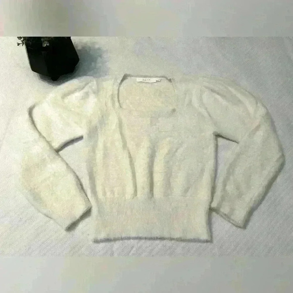 ASTR The Label Puff Long Sleeve Sweater in Cream Size Large - Picture 1 of 6
